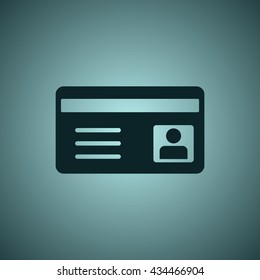card Icon, flat design style
