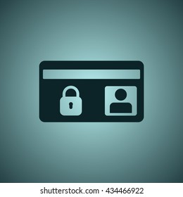 card Icon, flat design style