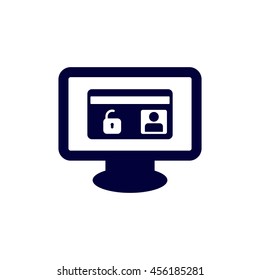 card Icon, flat design style
