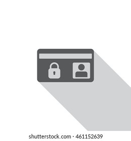 card Icon, flat design style