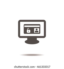 card Icon, flat design style