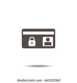 card Icon, flat design style