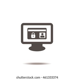 card Icon, flat design style