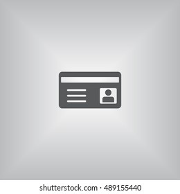 card Icon, flat design style