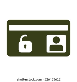 card Icon, flat design style