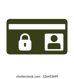 card Icon, flat design style