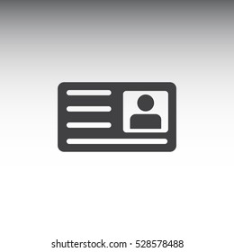 card Icon, flat design style
