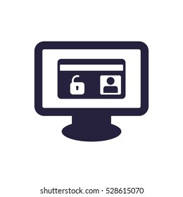card Icon, flat design style