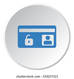 card Icon, flat design style