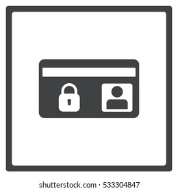 card Icon, flat design style