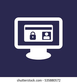 card Icon, flat design style