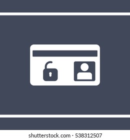 card Icon, flat design style
