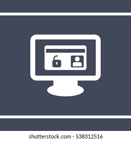card Icon, flat design style