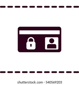 card Icon, flat design style