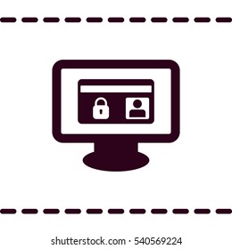 card Icon, flat design style