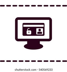 card Icon, flat design style
