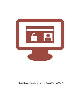 card Icon, flat design style