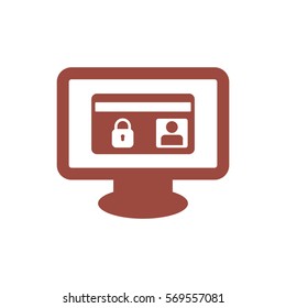 card Icon, flat design style