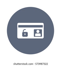 card Icon, flat design style