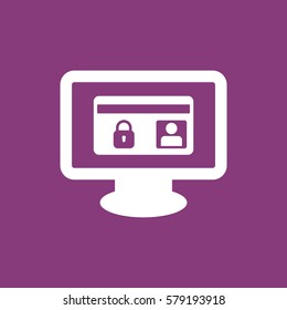 card Icon, flat design style