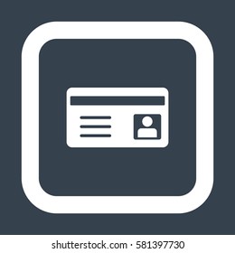 card Icon, flat design style