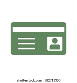 card Icon, flat design style