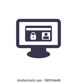 card Icon, flat design style