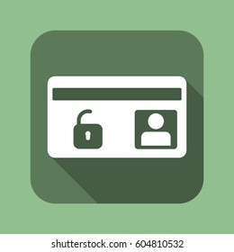 card Icon, flat design style