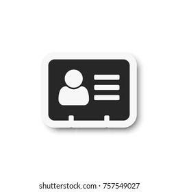card Icon, flat design style