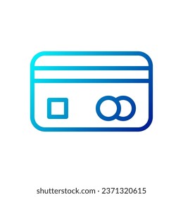 Card icon gradient blue business illustration vector element and symbol perfect.