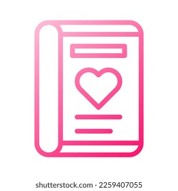 icono de tarjeta gradiente estilo rojo vectorial ilustración valentina elemento y símbolo perfecto. Signo de icono de la colección moderna para la web.