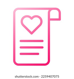 card icon gradient red style valentine illustration vector element and symbol perfect. Icon sign from modern collection for web.