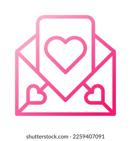 card icon gradient red style valentine illustration vector element and symbol perfect. Icon sign from modern collection for web.