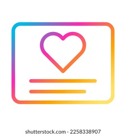 icono de tarjeta gradiente estilo de ilustración valentina elemento vector y símbolo perfecto. Signo de icono de la colección moderna para la web.