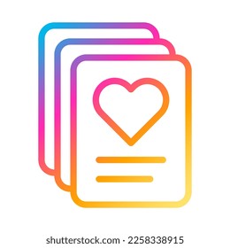 card icon gradient style valentine illustration vector element and symbol perfect. Icon sign from modern collection for web.