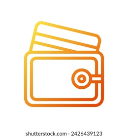 Card icon gradient yellow orange business illustration vector element and symbol perfect.