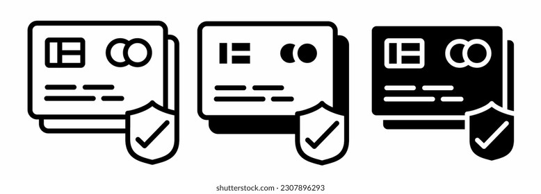 Card icon illustration collection. Vector illustration.