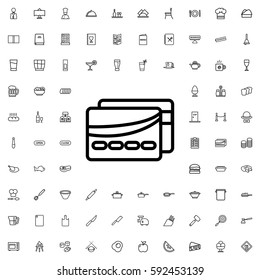 card icon illustration isolated vector sign symbol. Restaurant icons vector set.
