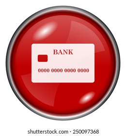 Card icon. Internet button on white background. 