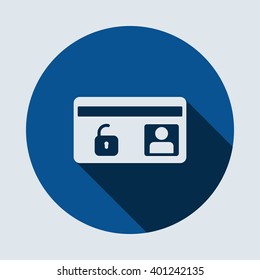 card Icon  isolated vector flat design