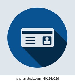 card Icon isolated vector flat design