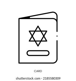 card icon. Linear style sign isolated on white background. Vector illustration