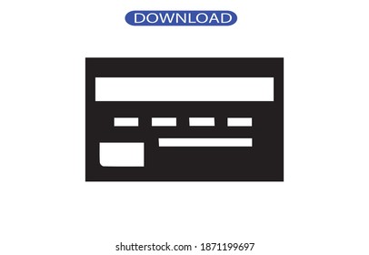 card icon or logo isolated sign symbol vector illustration - high quality black style vector icons.