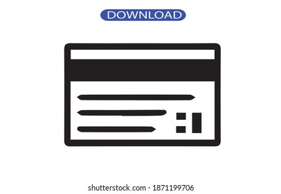 card icon or logo isolated sign symbol vector illustration - high quality black style vector icons.