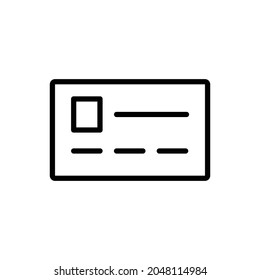 card icon on white background, black style