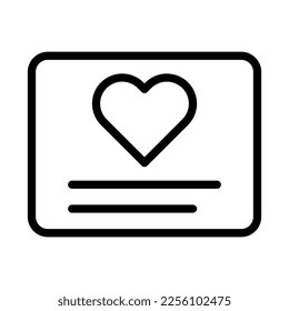 card icon outline style valentine illustration vector element and symbol perfect. Icon sign from modern collection for web.
