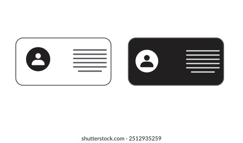  Card icon set. Identity document vector icons collection. Driver's license Identification card icon symbol in flat style. Face ID and eye scan icons. Vector illustration. isolated on white backgroud.
