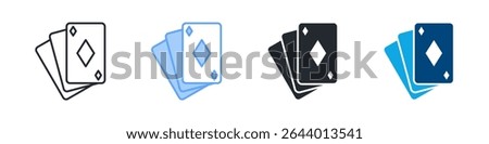 Card Icon Set Multiple Style. Design In Outline, Blue, Glyph, Dual Tone