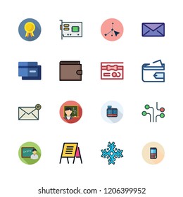 card icon set. vector set about credit card, atm, cashier and badge icons set.