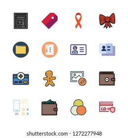 card icon set. vector set about pantone, wallet, gingerbread man and credit card icons set.